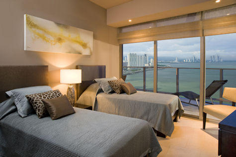 Trump Ocean Club, guest bedroom